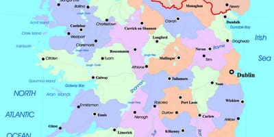 નકશો irelands